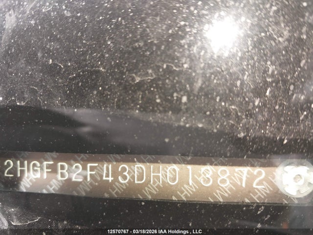 Продаж на аукціоні авто 2013 Honda Civic Lx, vin: 2HGFB2F43DH013872, номер лоту: 12570767