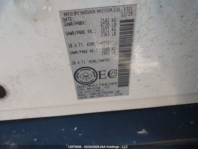 5N1AT2MV4LC766289 Nissan Rogue