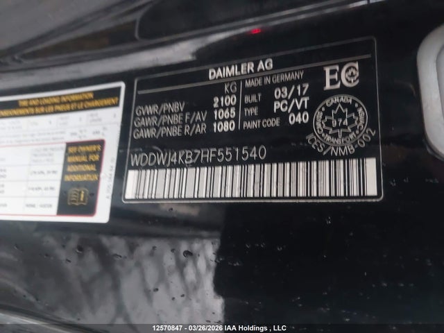 WDDWJ4KB7HF551540 Mercedes-Benz C 300 4matic