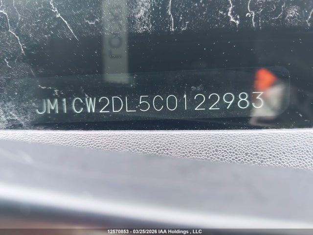 12570853 :رقم المزاد ، JM1CW2DL5C0122983 vin ، 2012 Mazda Mazda5 مزاد بيع