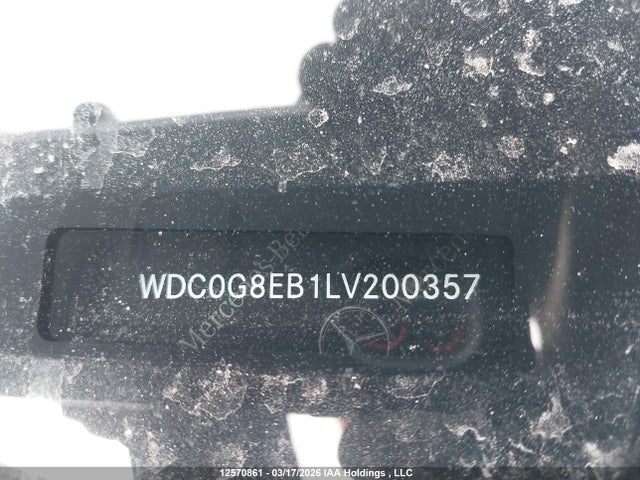 12570861 :رقم المزاد ، WDC0G8EB1LV200357 vin ، 2020 Mercedes-benz Glc 300 4matic مزاد بيع