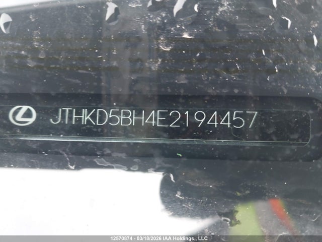 12570874 :رقم المزاد ، JTHKD5BH4E2194457 vin ، 2014 Lexus Ct 200h مزاد بيع
