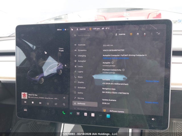 12570893 :رقم المزاد ، 5YJ3E1EA8KF447122 vin ، 2019 Tesla Model 3 مزاد بيع