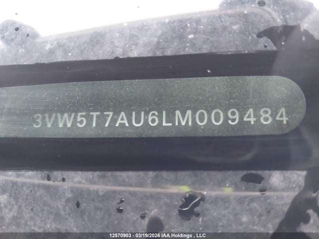 12570903 :رقم المزاد ، 3VW5T7AU6LM009484 vin ، 2020 Volkswagen Gti S/se/autobahn مزاد بيع