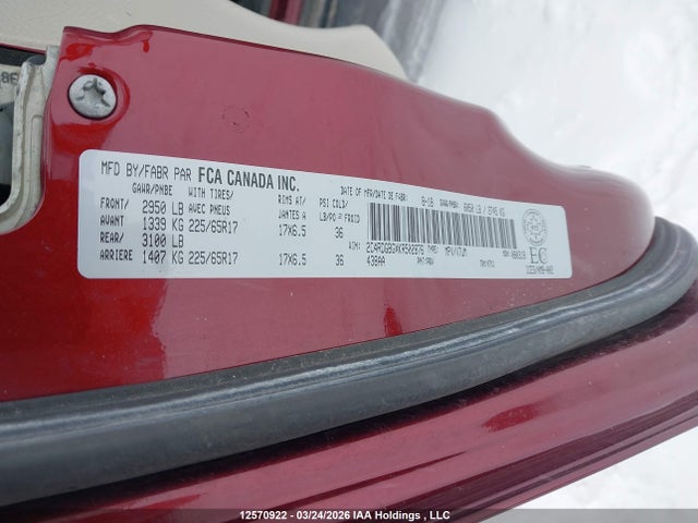12570922 :رقم المزاد ، 2C4RDGBGXKR502876 vin ، 2019 Dodge Grand Caravan Cvp/sxt مزاد بيع