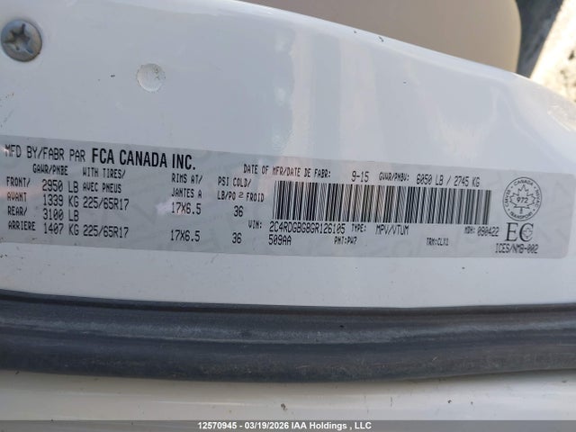 2C4RDGBG8GR126105 Dodge Grand Caravan Se