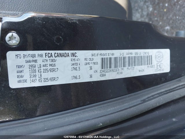 2C4RDGEG5KR653670 Dodge Grand Caravan Gt