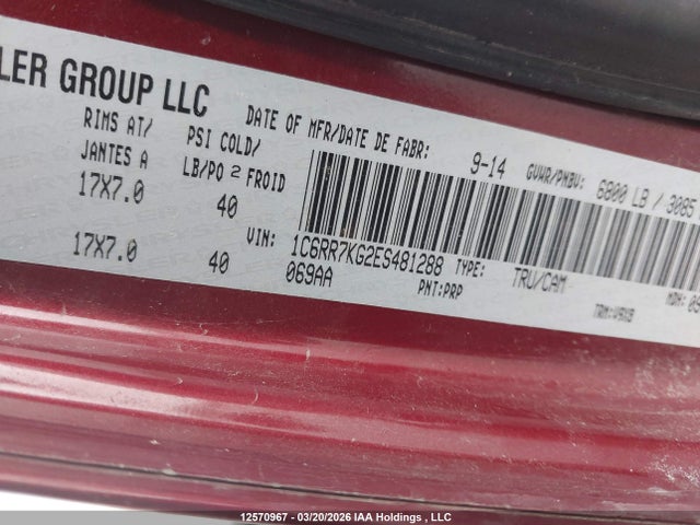 1C6RR7KG2ES481288 RAM 1500 St