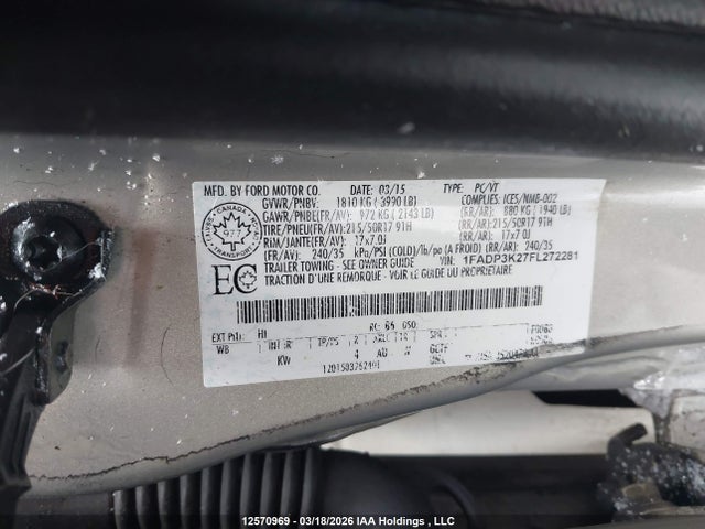 Продаж на аукціоні авто 2015 Ford Focus Se, vin: 1FADP3K27FL272281, номер лоту: 12570969