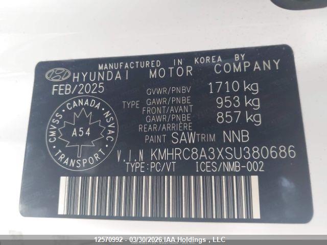 2025 Hyundai Venue Sel/limited მანქანა იყიდება აუქციონზე, vin: KMHRC8A3XSU380686, აუქციონის ნომერი: 12570992