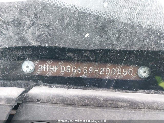 12571003 :رقم المزاد ، 2HHFD56568H200450 vin ، 2008 Acura Csx مزاد بيع