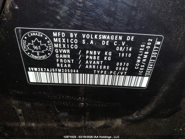 3VW2K7AJ5FM205044 Volkswagen Jetta