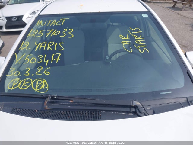 2012 Toyota Yaris მანქანა იყიდება აუქციონზე, vin: JTDKTUD33CD503417, აუქციონის ნომერი: 12571033