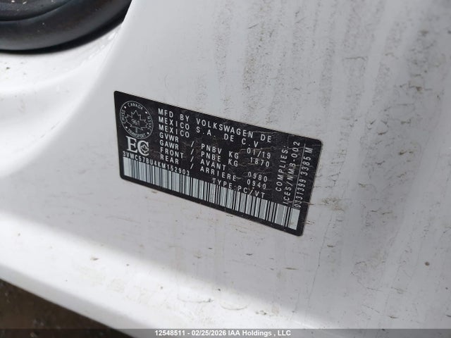 3VWC57BU4KM152903 Volkswagen Jetta 1.4 Tsi Comfortline
