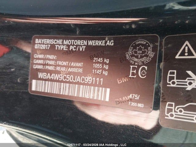 Aukcja sprzedaży 2018 Bmw 440xi, vin: WBA4W9C50JAC99111, numer aukcji: 12571117