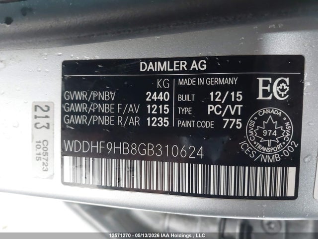 WDDHF9HB8GB310624 Mercedes-Benz E 250 Bluetec 4matic