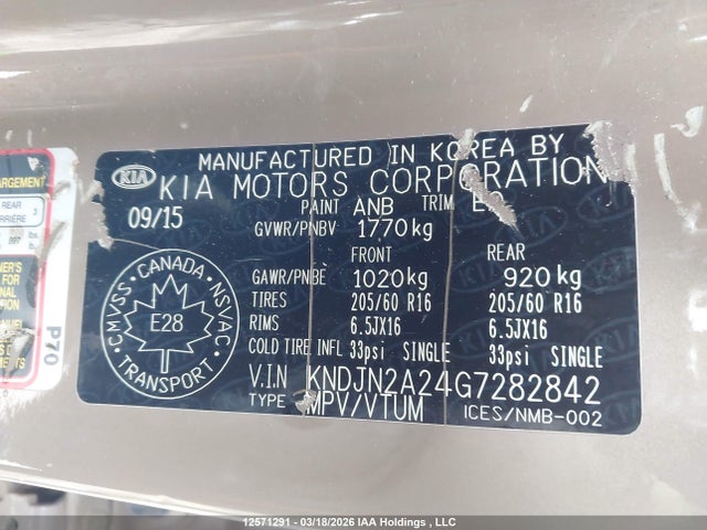 KNDJN2A24G7282842 KIA Soul