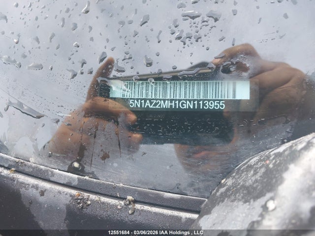 5N1AZ2MH1GN113955 Nissan Murano Platinum/sl/sv