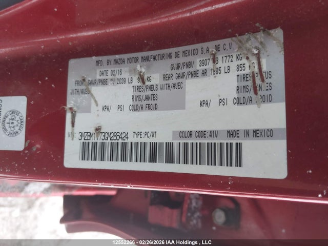3MZBM1V73GM286424 Mazda Mazda3 Gs