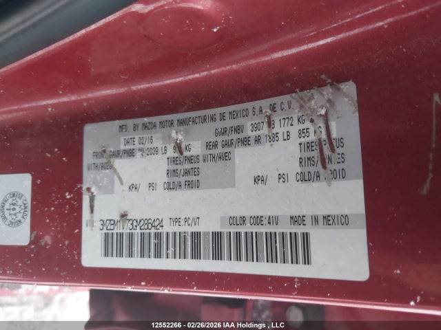 3MZBM1V73GM286424 Mazda Mazda3 Gs