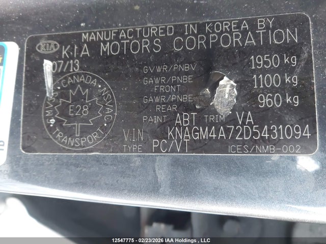 Aukcja sprzedaży 2013 Kia Optima Lx/lx+, vin: KNAGM4A72D5431094, numer aukcji: 12547775