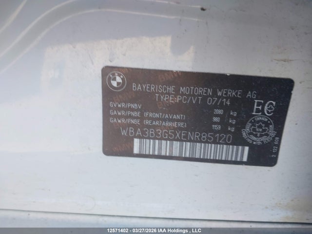 WBA3B3G5XENR85120 BMW 328 XI