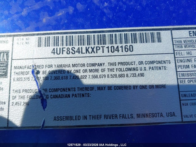 4UF8S4LKXPT104160 Yamaha Sw1nsrlppl