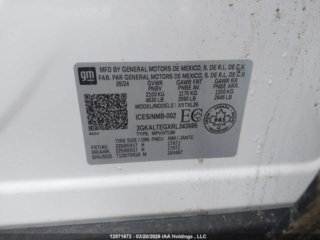 3GKALTEGXRL343695 GMC Terrain Sle