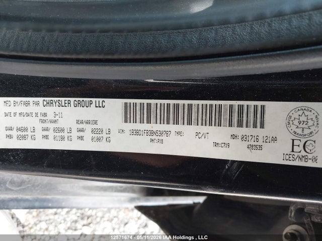 12571674 :رقم المزاد ، 1B3BD1FB3BN530787 vin ، 2011 Dodge Avenger Sxt مزاد بيع