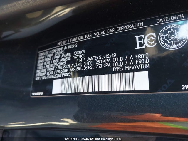 YV4952CZ6E1701851 Volvo XC90 3.2