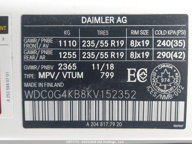 WDC0G4KB8KV152352 Mercedes-Benz Glc 300 4matic