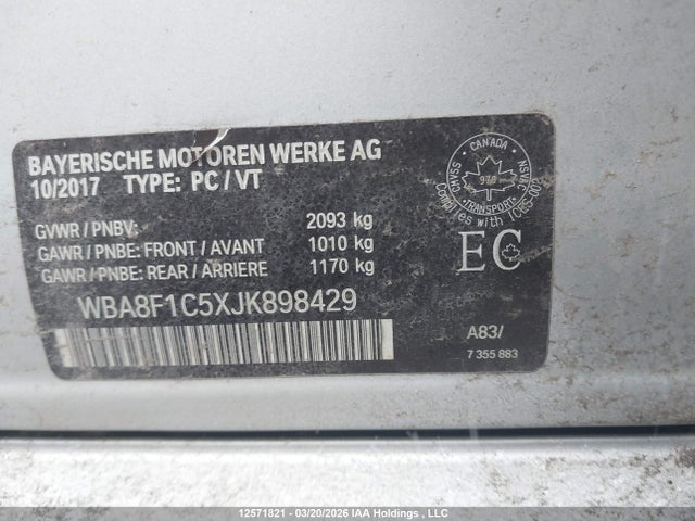 BMW 328d Xdrive 2018 WBA8F1C5XJK898429 Image 9