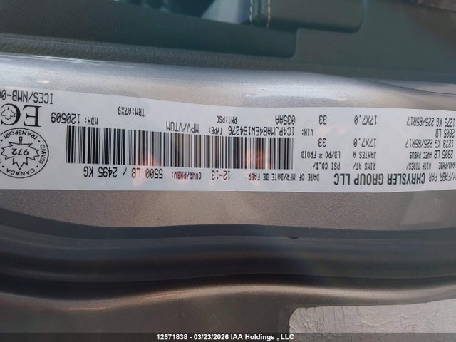 Aukcja sprzedaży 2014 Jeep Cherokee Sport, vin: 1C4PJMAB4EW164276, numer aukcji: 12571838