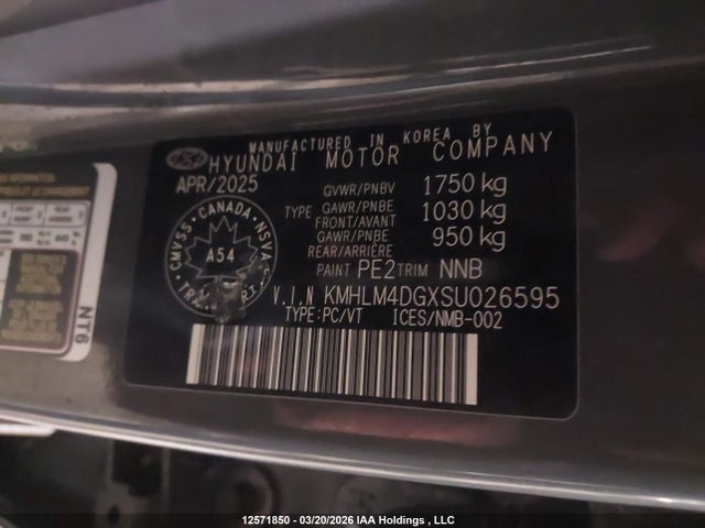 Продаж на аукціоні авто 2025 Hyundai Elantra Sel Sport, vin: KMHLM4DGXSU026595, номер лоту: 12571850