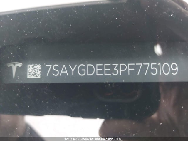 Продажа на аукционе авто 2023 Tesla Model Y Long Range, vin: 7SAYGDEE3PF775109, номер лота: 12571938