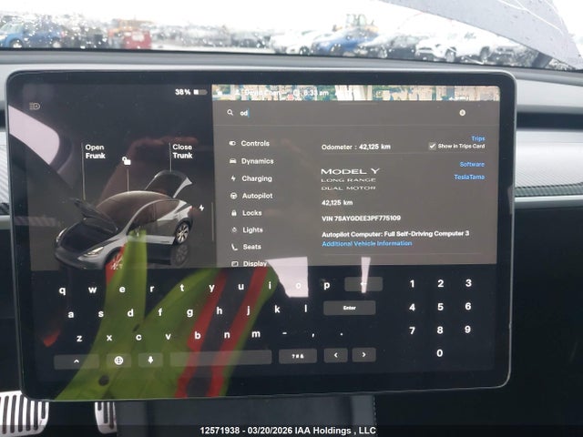 Продажа на аукционе авто 2023 Tesla Model Y Long Range, vin: 7SAYGDEE3PF775109, номер лота: 12571938