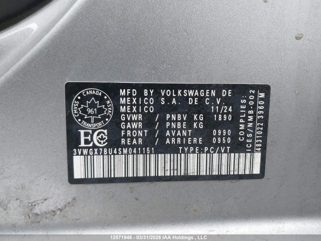 3VWGX7BU4SM041151 Volkswagen Jetta Highline