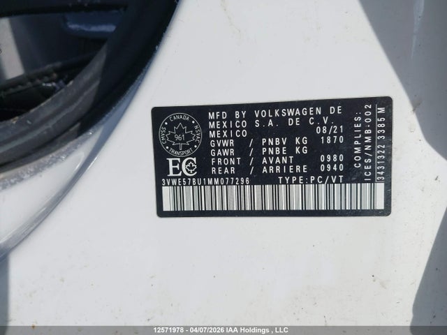 3VWE57BU1MM077296 Volkswagen Jetta