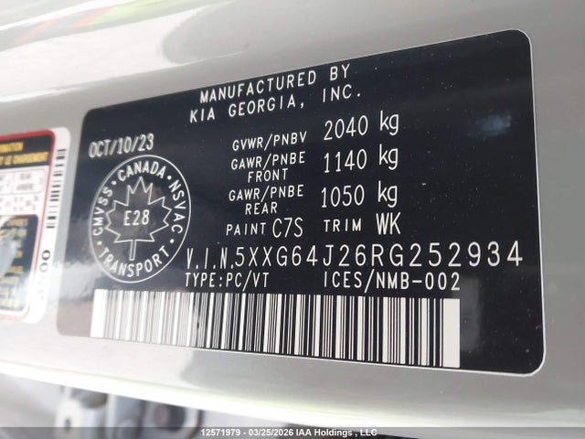 5XXG64J26RG252934 KIA K5 Gt-line