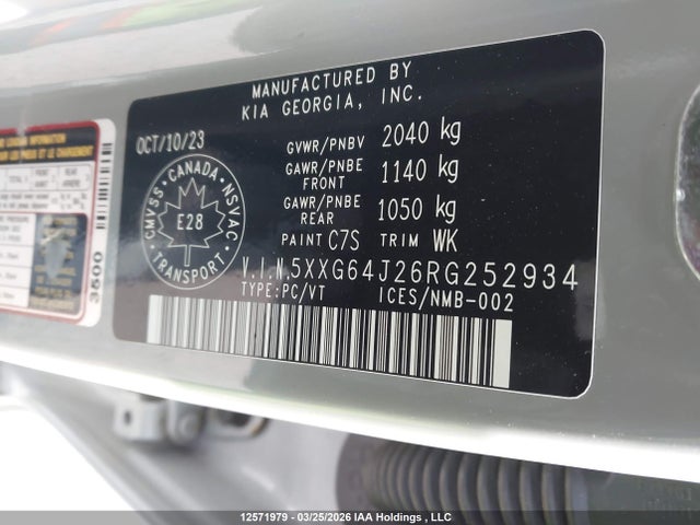 5XXG64J26RG252934 KIA K5 Gt-line
