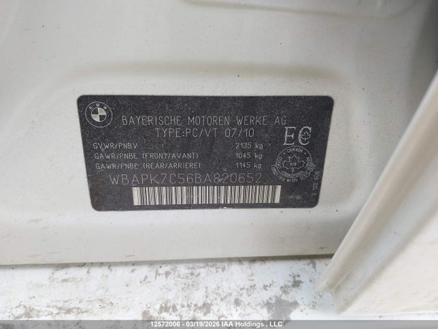 Aukcja sprzedaży 2011 Bmw 328i Xdrive, vin: WBAPK7C56BA820652, numer aukcji: 12572006