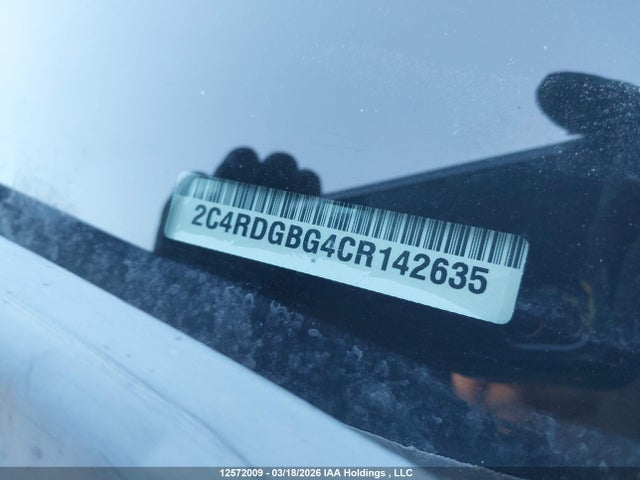 12572009 :رقم المزاد ، 2C4RDGBG4CR142635 vin ، 2012 Dodge Grand Caravan Se/sxt مزاد بيع