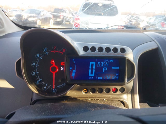 Aukcja sprzedaży 2012 Chevrolet Sonic Lt, vin: 1G1JC6SH9C4103862, numer aukcji: 12572011