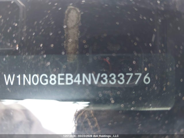12572036 :رقم المزاد ، W1N0G8EB4NV333776 vin ، 2022 Mercedes-benz Glc 300 4matic مزاد بيع
