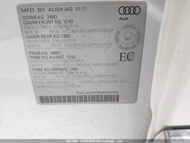 WA1V2AFP8HA099466 Audi Q5 Technik