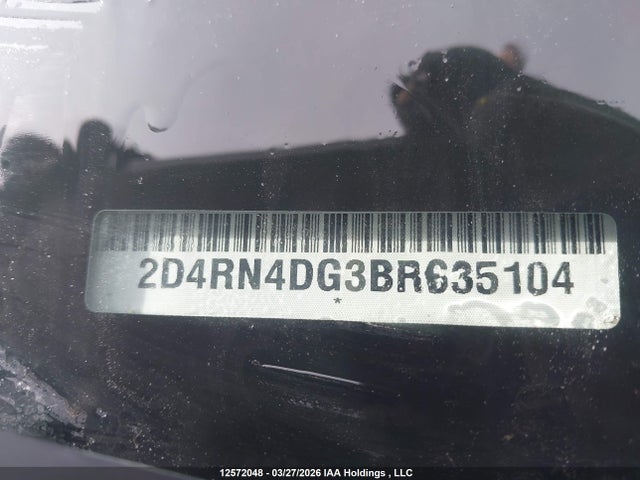 12572048 :رقم المزاد ، 2D4RN4DG3BR635104 vin ، 2011 Dodge Grand Caravan Express مزاد بيع