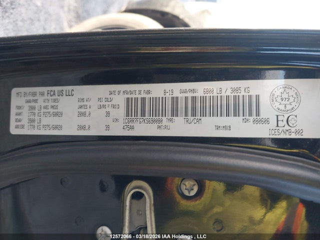 1C6RR7FG7KS690080 RAM 1500 Classic Tradesman