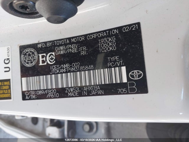 JTDKAMFP9M3185848 Toyota Prius