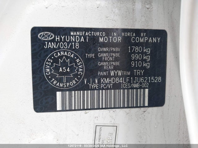 KMHD84LF1JU621528 Hyundai Elantra Sel/value/limited