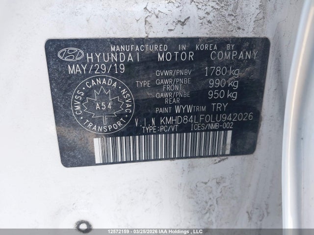 KMHD84LF0LU942026 Hyundai Elantra Preferred With Sun And Safety Package Auto Ivt
